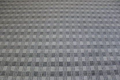 Modern Block Line Design Wool Hand Knotted Rug 8.0x8.8  -w2127