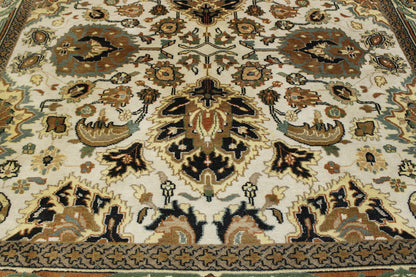 Traditional Indo Zigler Wool Hand Knotted Rug 8.0x8.0  -tr-131