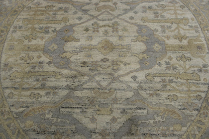 Oushak Indo Zigler Wool Hand Knotted Rug 7.9x7.9  -w20338