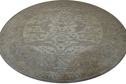 Oushak Indo Zigler Wool Hand Knotted Rug 7.9x7.9  -w20338