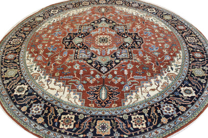 Tribal Fine Sherapi Wool Hand Knotted Rug 8.0x8.0  -w20201