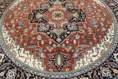Tribal Fine Sherapi Wool Hand Knotted Rug 8.0x8.0  -w20201