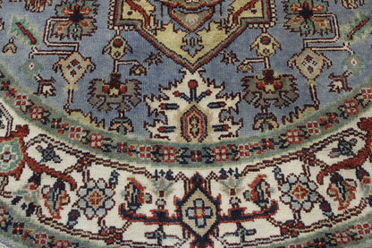Tribal Indo Heriz Wool Hand Knotted Rug 7.10x7.10  -w20325