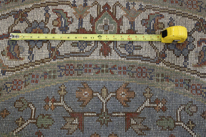 Tribal Indo Heriz Wool Hand Knotted Rug 7.11x7.11  -w20272