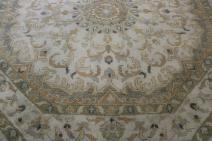 Oushak Indo Zigler Wool Hand Knotted Rug 7.8x7.8  -w20337