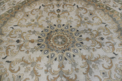 Oushak Indo Zigler Wool Hand Knotted Rug 7.8x7.8  -w20337