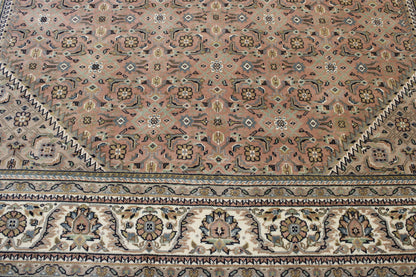 Traditional Indo Mir Wool Hand Knotted Rug 6.9x6.9  -w2228