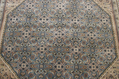 Traditional Indo Mir Wool Hand Knotted Rug 6.6x6.6  -w2225