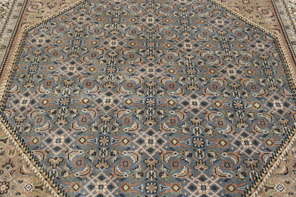Traditional Indo Mir Wool Hand Knotted Rug 6.6x6.6  -w2225