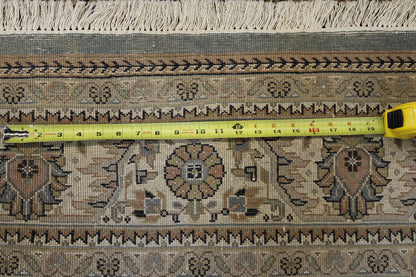 Traditional Indo Mir Wool Hand Knotted Rug 6.6x6.6  -w2225
