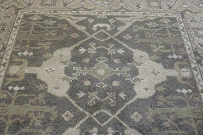 Oushak Indo Zigler Wool Hand Knotted Rug 5.8x5.11  -w20349