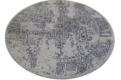 Modern Abstract Broken Design Wool/silk Hand Knotted Rug 6.1x6.2  -w2073