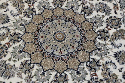 Traditional Indo Nain Wool Hand Knotted Rug 6.0x6.0  -w2346