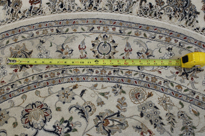 Traditional Indo Nain Wool Hand Knotted Rug 6.0x6.0  -w2346