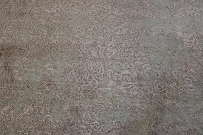 Modern Abstract Broken Design Wool/silk Hand Knotted Rug 6.0x6.0  -w2035