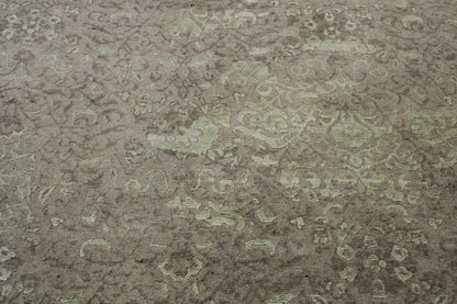 Transitional Abstract Broken Design Wool/silk Hand Knotted Rug 6.0x6.0  -w2019