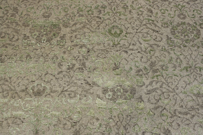 Transitional Abstract Broken Design Wool/silk Hand Knotted Rug 6.0x6.0  -w2019