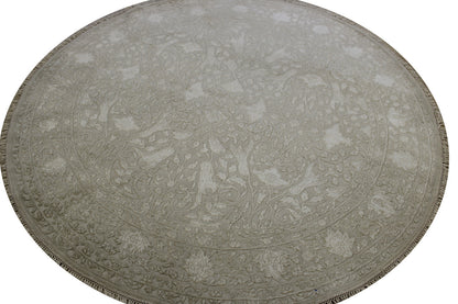 Transitional Indo Haji Jalili Wool/silk Hand Knotted Rug 6.1x6.1  -w20059