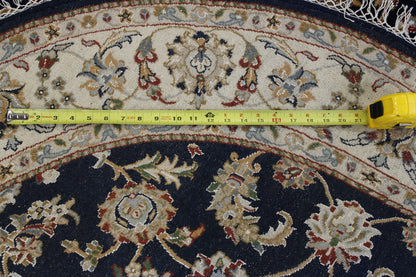 Traditional Indo Nain Wool Hand Knotted Rug 4.10x4.10  -w2348