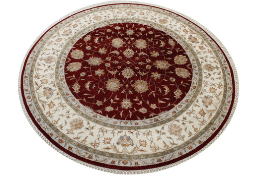 Traditional Indo Nain Wool/silk Hand Knotted Rug 5.0x5.1  -w2349