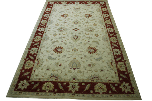 Traditional Agra Zigler Chobie Wool Hand Knotted Rug 8.0x13.2 -w20123