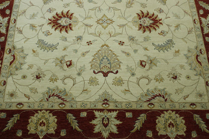 Traditional Agra Zigler Chobie Wool Hand Knotted Rug 8.0x13.2 -w20123
