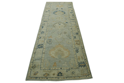 Oushak Whitewash Chobie Wool Hand Knotted Rug 2.11x9.5 -w20355