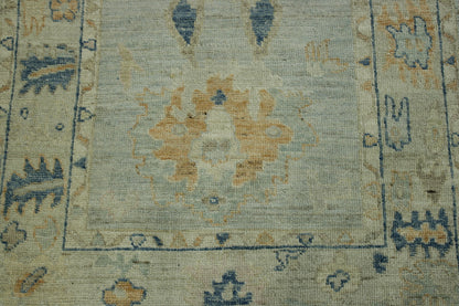 Oushak Whitewash Chobie Wool Hand Knotted Rug 2.11x9.5 -w20355