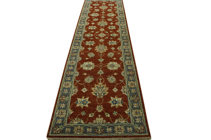 Traditional Indo Zigler Chobie Wool Hand Knotted Rug 2.7x9.11 -w20147