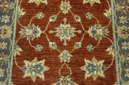 Traditional Indo Zigler Chobie Wool Hand Knotted Rug 2.7x9.11 -w20147