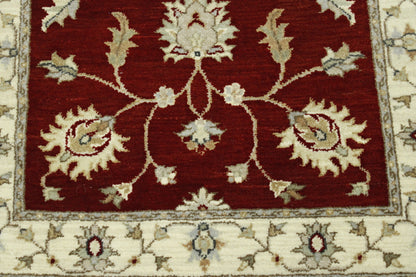 Traditional Indo Zigler Chobie Wool Hand Knotted Rug 2.8x10.2 -w20142