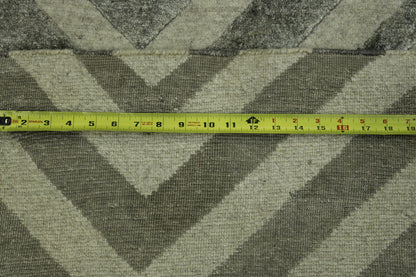 Modern Diamond Design Wool/silk Hand Knotted Rug 2.6x10.0 -w2040