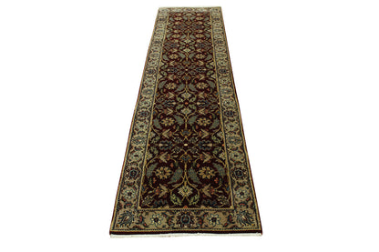 Traditional Fine Herati Wool Hand Knotted Rug 2.4x9.5 -w20028