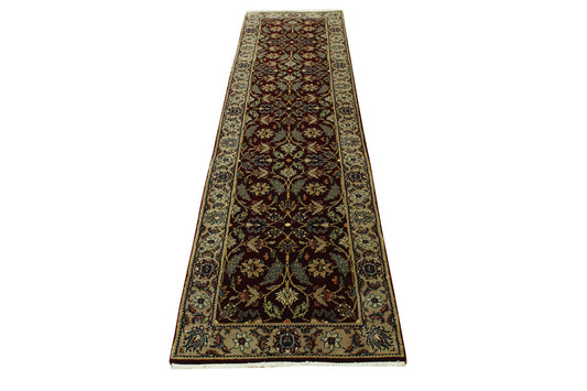 Traditional Fine Herati Wool Hand Knotted Rug 2.4x9.5 -w20028