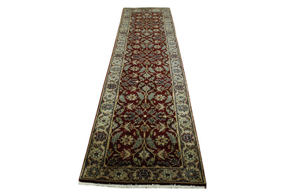 Traditional Fine Herati Wool Hand Knotted Rug 2.4x9.5 -w20028
