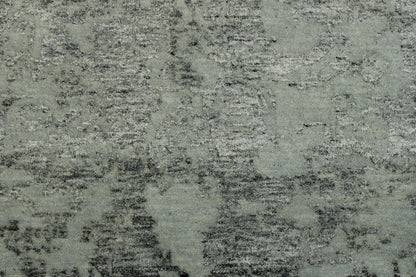 Transitional Abstract Broken Design Wool/silk Hand Knotted Rug 2.6x9.9 -w20162
