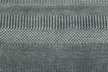 Modern Grass Design Wool Hand Knotted Rug 2.7x10.1 -w2084