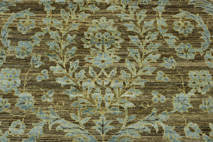 Transitional Suzani Design Chobie Wool Hand Knotted Rug 3.0x9.11 -w2107