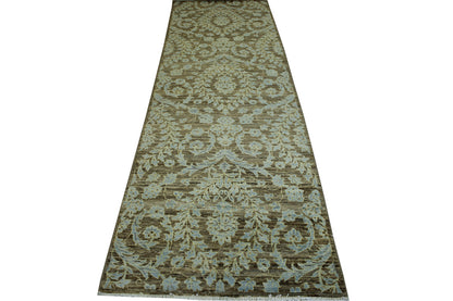 Transitional Suzani Design Chobie Wool Hand Knotted Rug 3.0x9.11 -w2107