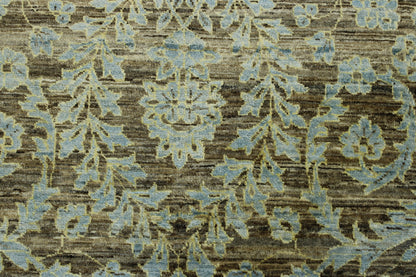 Transitional Suzani Design Chobie Wool Hand Knotted Rug 3.0x9.11 -w2107