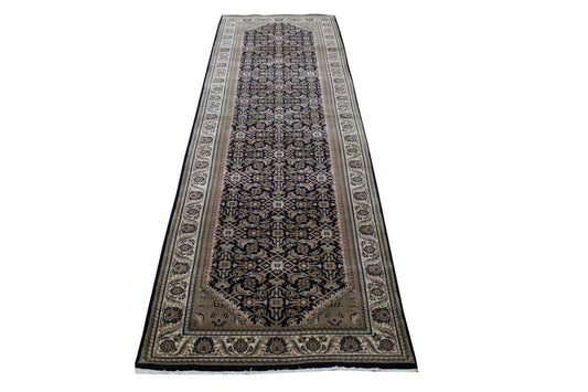 Traditional Fine Mir Wool Hand Knotted Rug 2.9x9.4 -w20021