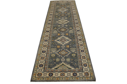 Tribal Super Kazak Wool Hand Knotted Rug 2.9x9.7 -b-121