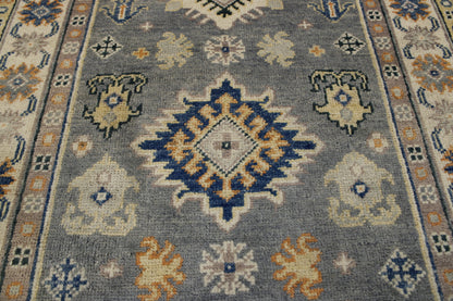 Tribal Super Kazak Wool Hand Knotted Rug 2.9x9.7 -b-121
