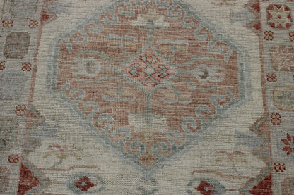 Oushak Whitewash Chobie Wool Hand Knotted Rug 2.10x9.10 -w20354