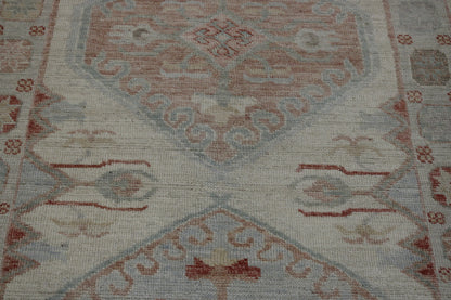 Oushak Whitewash Chobie Wool Hand Knotted Rug 2.10x9.10 -w20354
