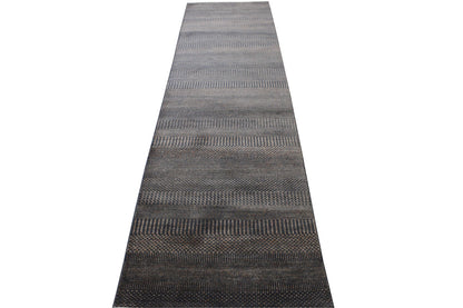 Modern Grass Design Wool Hand Knotted Rug 2.7x10.0 -w2083