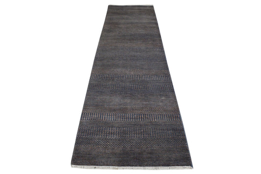 Modern Grass Design Wool Hand Knotted Rug 2.7x10.0 -w2083