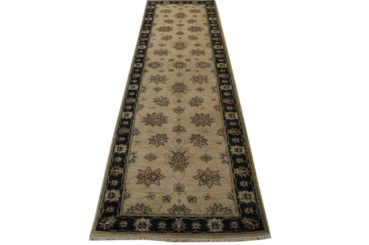 Traditional Indo Zigler Chobie Wool Hand Knotted Rug 2.8x9.10 -w20148