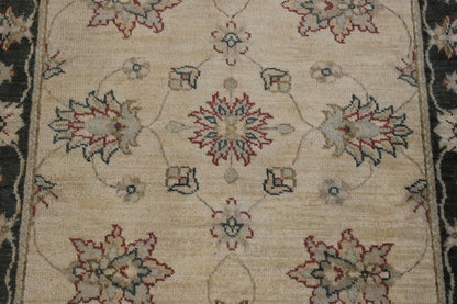Traditional Indo Zigler Chobie Wool Hand Knotted Rug 2.8x9.10 -w20148