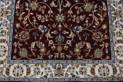 Traditional Fine Nain Design Wool/silk Hand Knotted Rug 2.9x10.5 -w2389